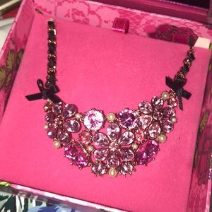Betsey Johnson Rhinestone Necklace NEW